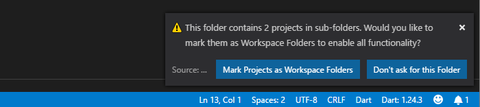 Projects in Sub-Folders