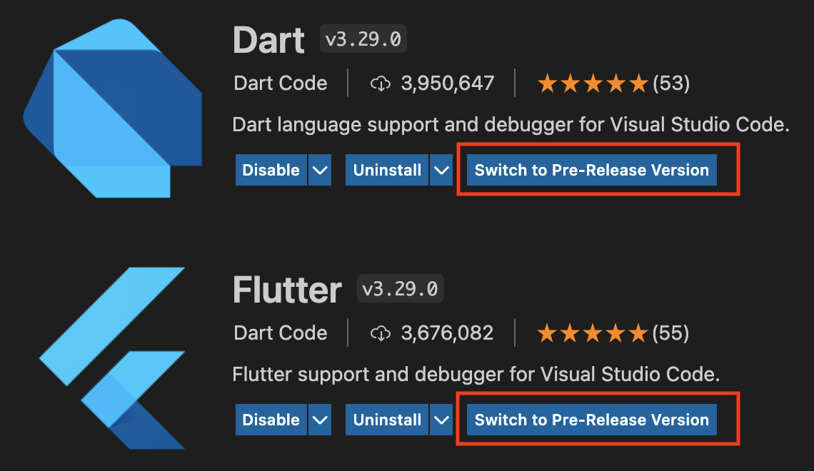  - Dart Code - Dart & Flutter support for Visual Studio Code