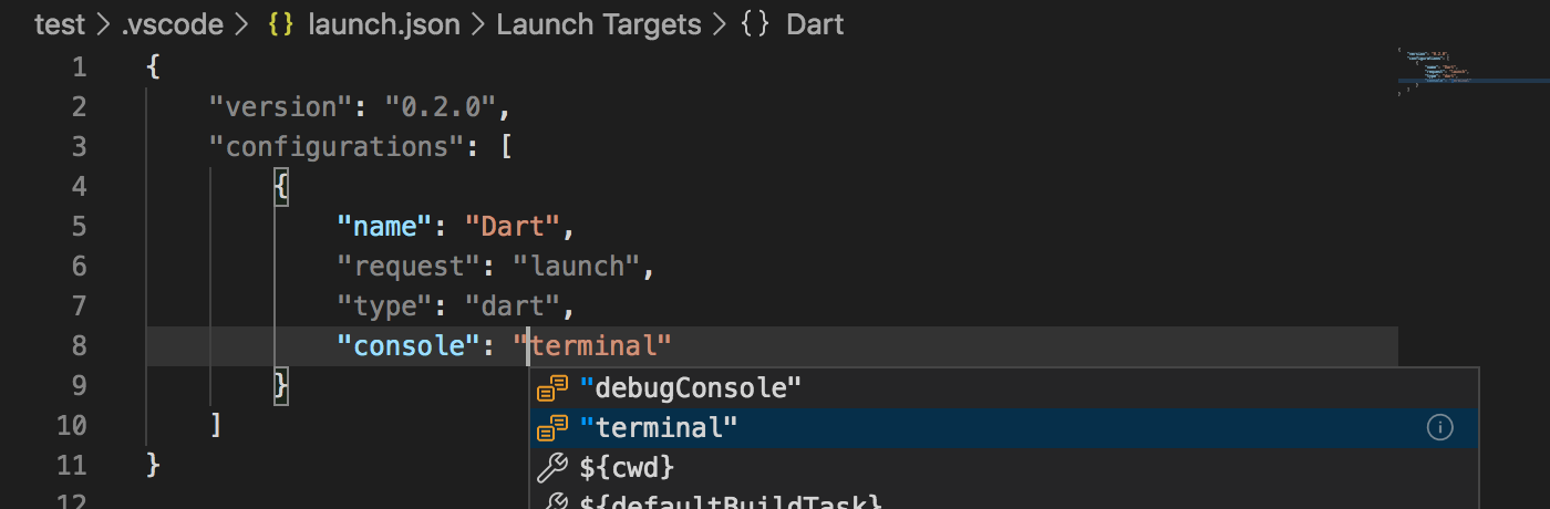 microsofts visual code and dart